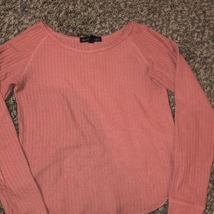 Waffle top, long sleeve